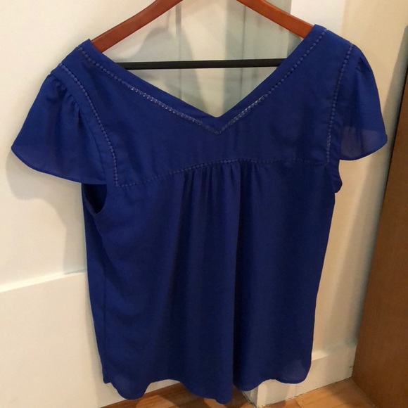 Anthropologie blue top. Maeve size 12 - Picture 3 of 3